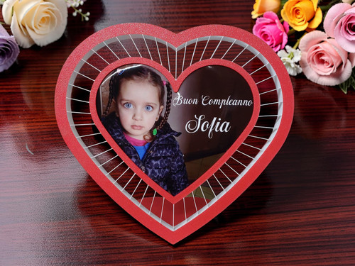 Portafoto cuore led - portafoto, 3d