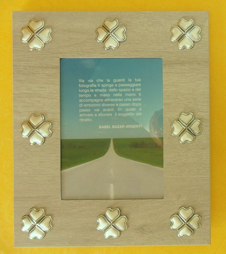 Portafoto argento legno - argento,